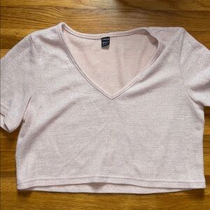 SHEIN Pink V-Neck Women's Top